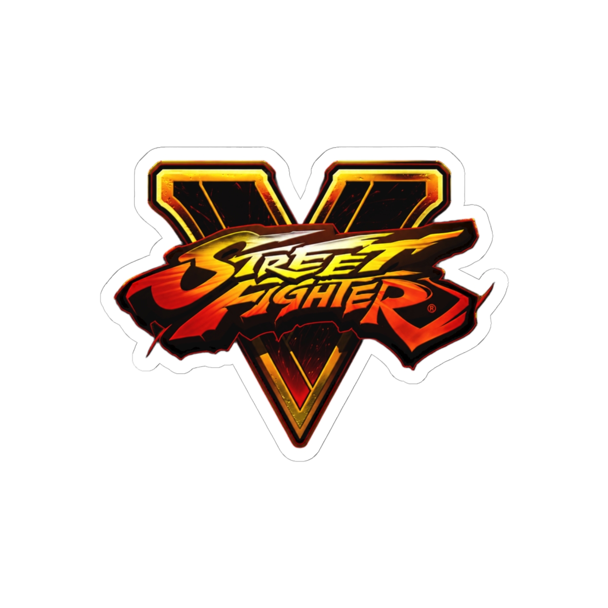 Street Fighter V Logo Sticker | Bold Retro Gaming Vinyl Decal