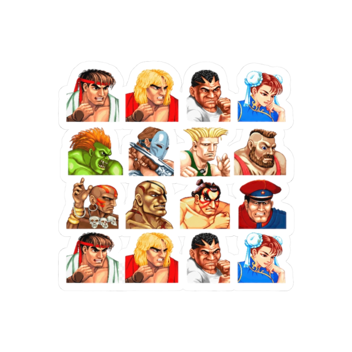 Street Fighter 2 Champion Edition Roster Bold Sticker | Retro Gaming Vinyl Decal - alternate angle 3, merchandise
