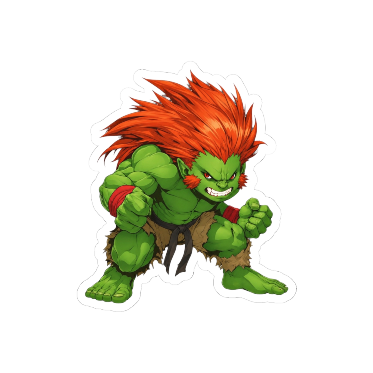 Blanka Street Fighter Electric Beast Sticker | Bold Gaming Vinyl Decal - Official stickers merchandise