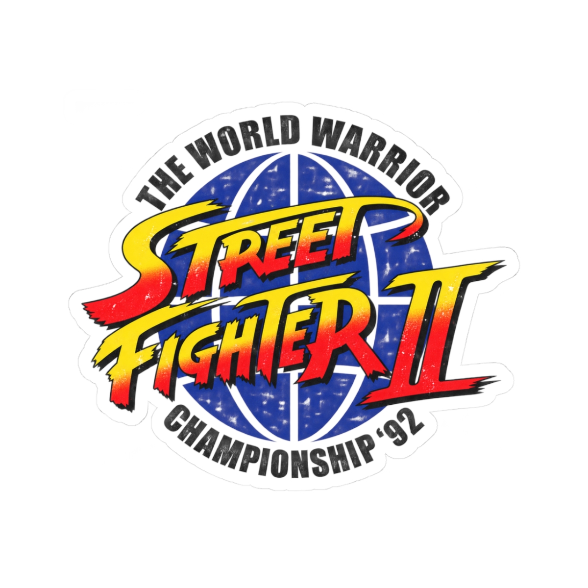 Street Fighter Champion Pixel Art Sticker | Bold Retro Gaming Vinyl Decal