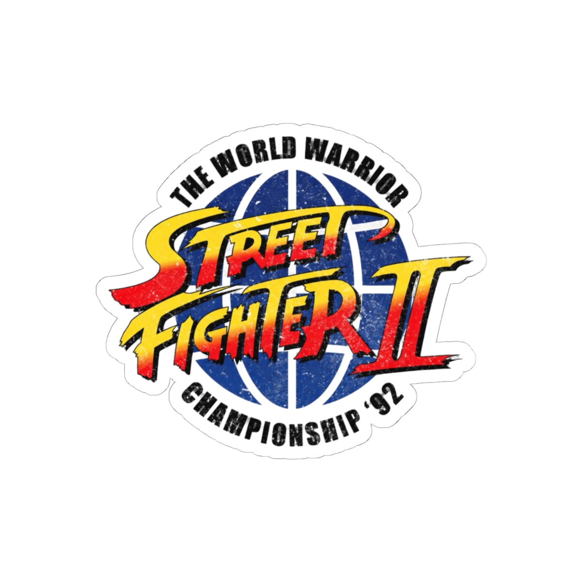 Street Fighter Champion Pixel Art Sticker | Bold Retro Gaming Vinyl Decal