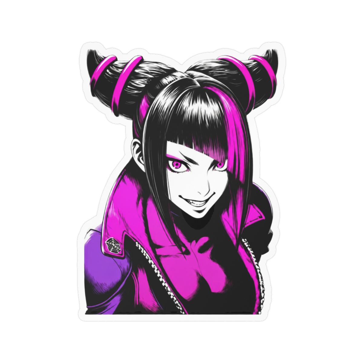 Juri Han Street Fighter Sticker | Bold Vinyl Decal - alternate angle 3, merchandise
