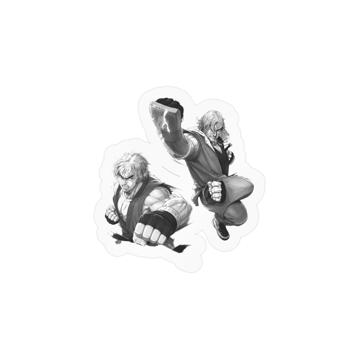Ken Masters Street Fighter Sticker | Bold Vinyl Decal - alternate angle 2, merchandise