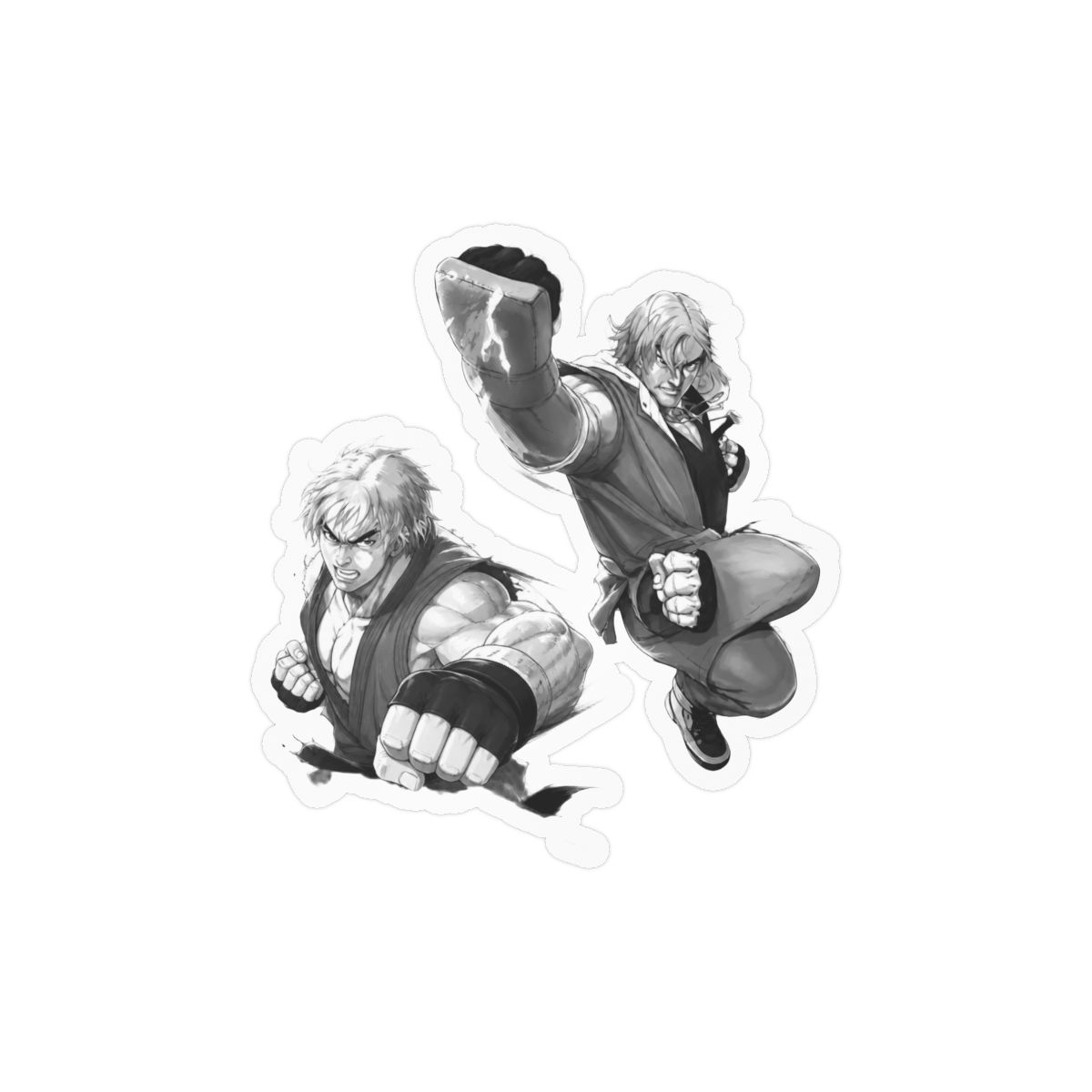 Ken Masters Street Fighter Sticker | Bold Vinyl Decal - alternate angle 3, merchandise